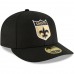 Men's New Orleans Saints New Era Black Omaha Throwback Low Profile 59FIFTY Fitted Hat 3184669